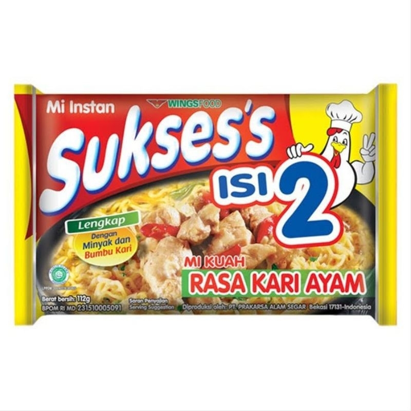 

Mie Suksess Isi 2 Rasa Kari Ayam