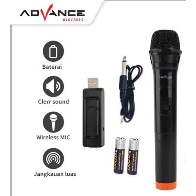 Mic Wireless Isi 1 Mic Vokal Advance 101 TERBAIK
