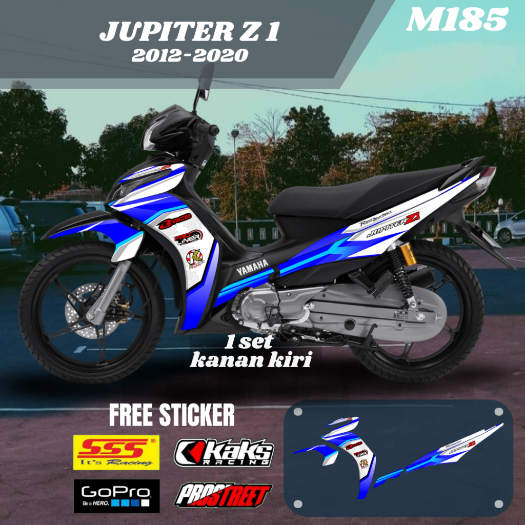 Lis Striping Stiker List Les Variasi Sticker Aksesoris Pelindung Body Logo Emblem Motor Yamaha Jupit