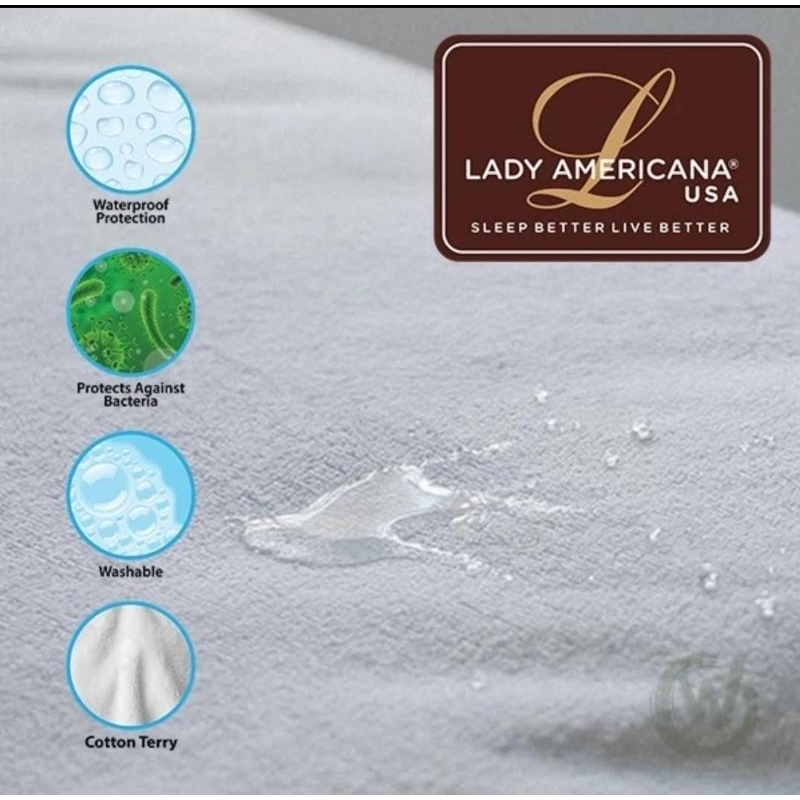 Lady Americana Mattress Protector waterproof anti air anti ompol anti tembus lady americana