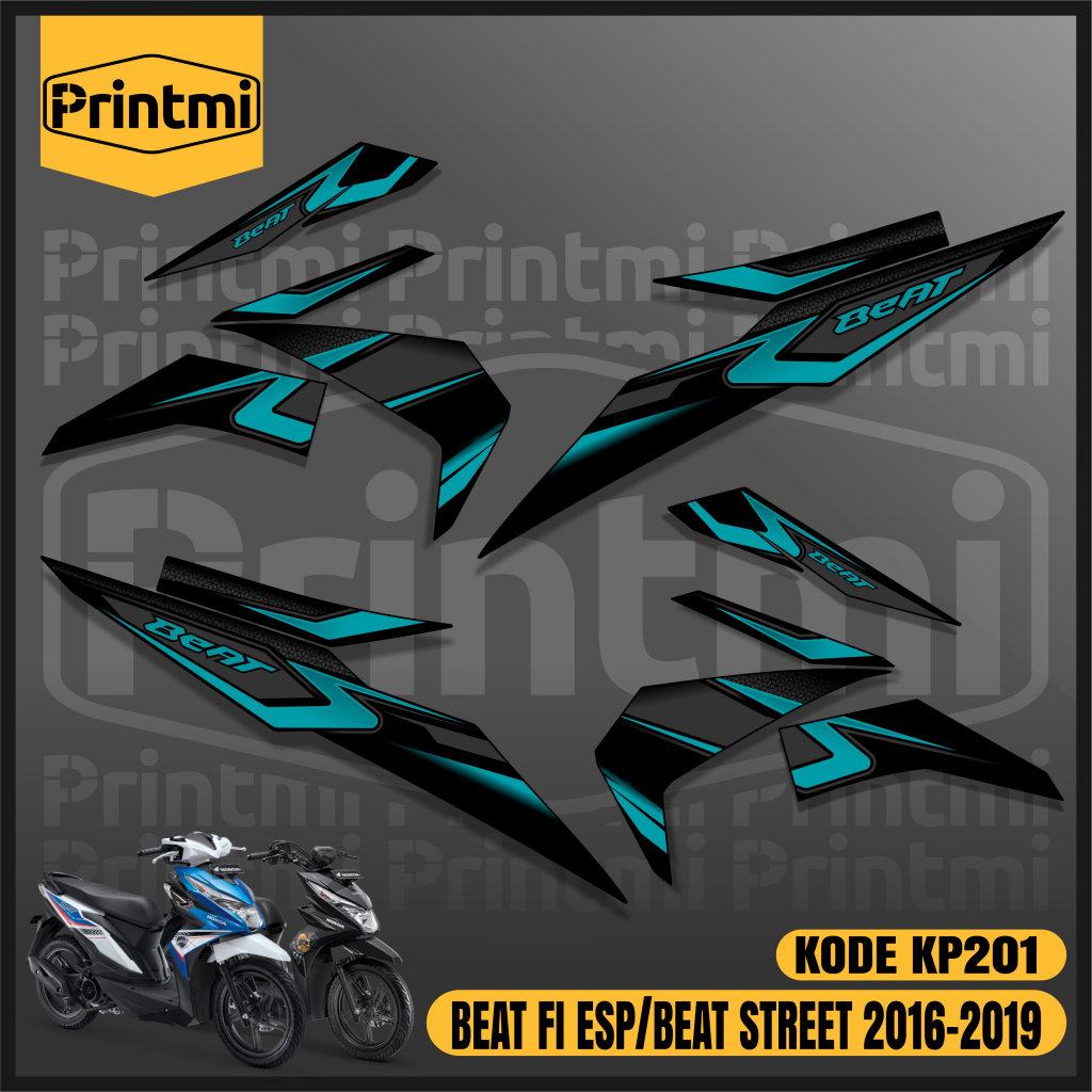 Printmi Stiker Striping Beat Esp - Beat Street FI Eco 2016-2019 Motor Variasi Racing Honda Modifikas