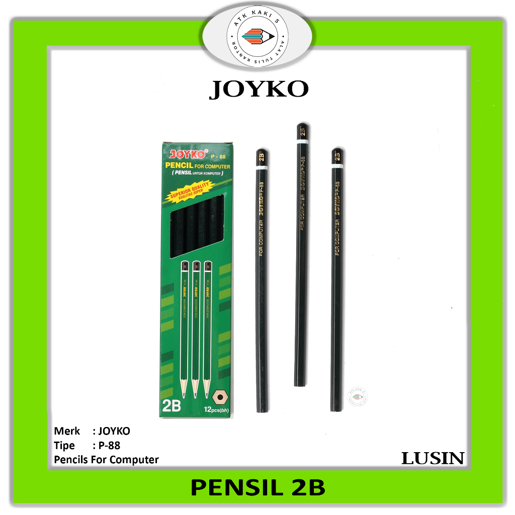 

JOYKO - Pensil Kayu 2B - P-88 - Lusin