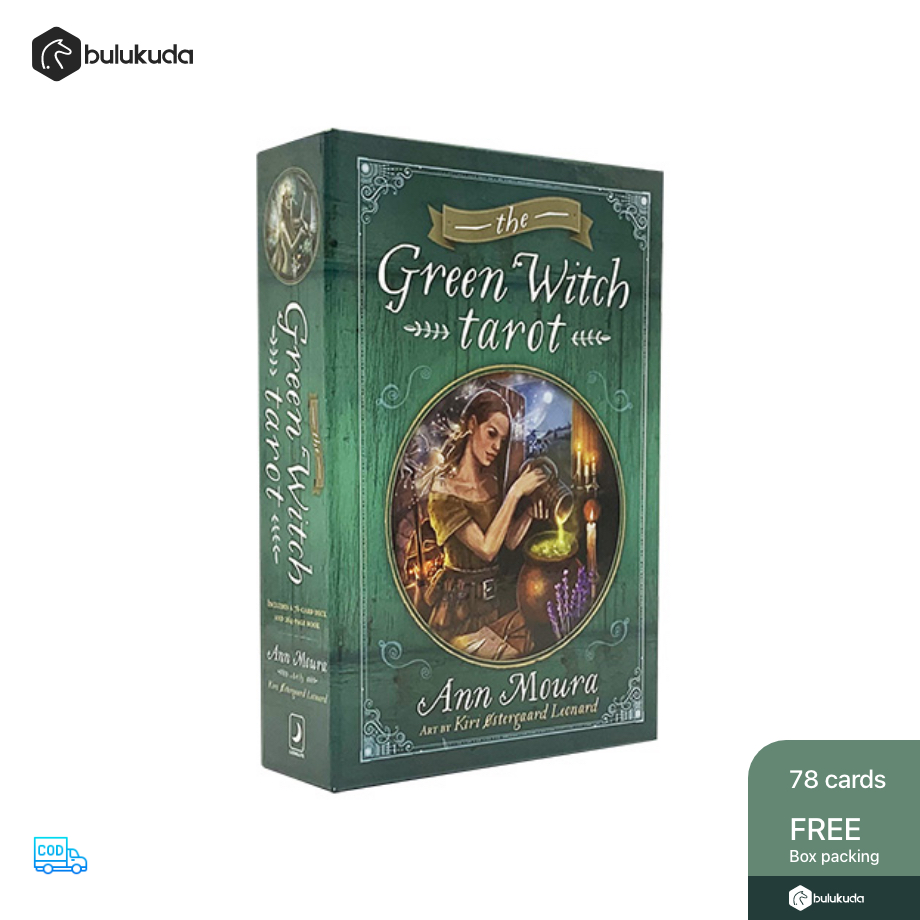 Kartu Tarot Hijau 78 Lembar dengan Panduan PDF Bahasa Inggris Ukuran Mini