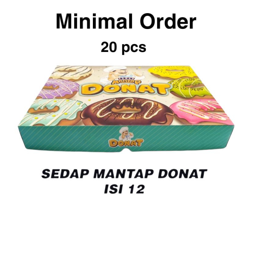 

Dus Donat Isi 12 / Box Donat / Sedap Mantap Donat Ukuran 27 x 37 x 5,3 cm