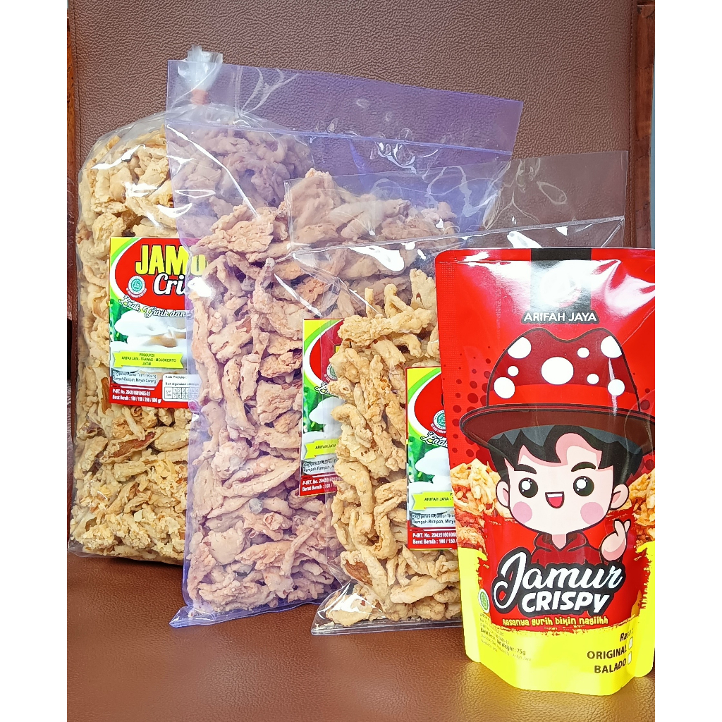 

1 kg keripik jamur renyah kriuk jamur crispy anti minyak dengan proses spinnering murah tanpa bahan pengawet 1 kg arifah jaya