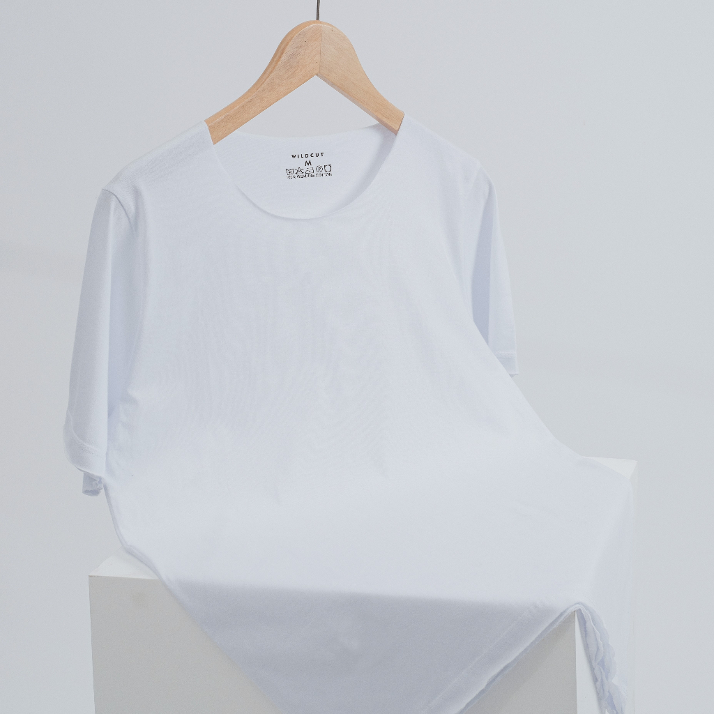 KAOS POLOS UNFINISHED WILDCUT LENGAN PENDEK COTTON COMBED 24s