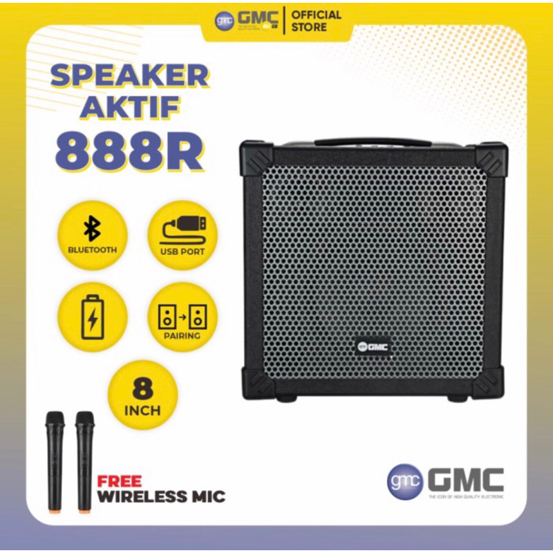 speaker portable GMC 888R 8inc