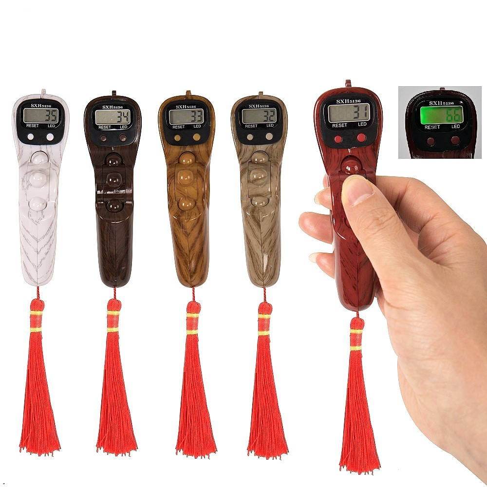 Tasbih SXH Digital Kayu LED / Tasbih Zikir Kayu Led Modul- 2058 S