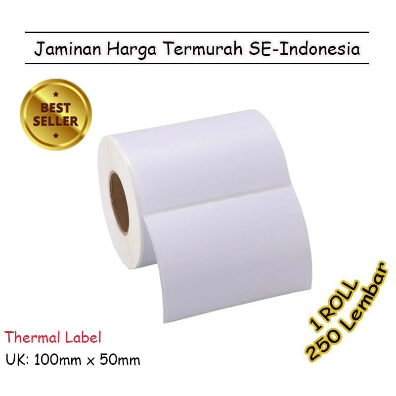 

KERTAS RESI LABEL THERMAL BARCODE 100x50 mm (250 Pcs)