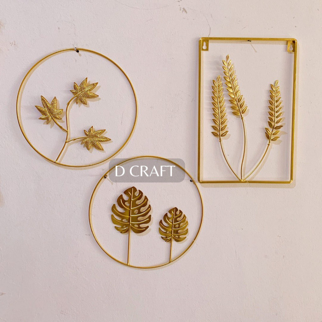 Pajangan Dinding Wall Decor Gold Hiasan Dinding Gold Aestetic