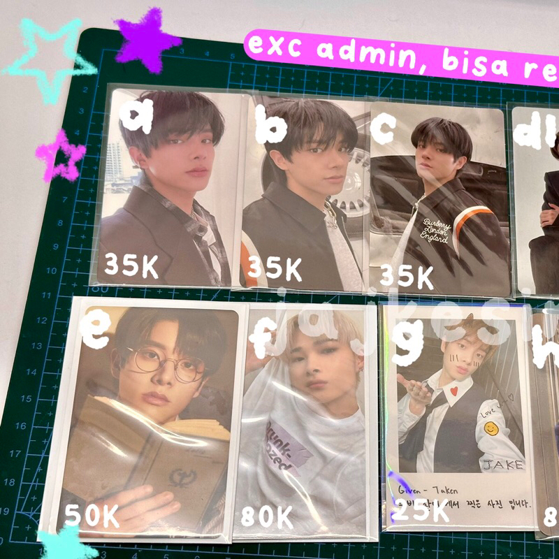 READY Enhypen Photocard official pc Jake Ni-Ki Border Carnival Uniform Benefit yzy