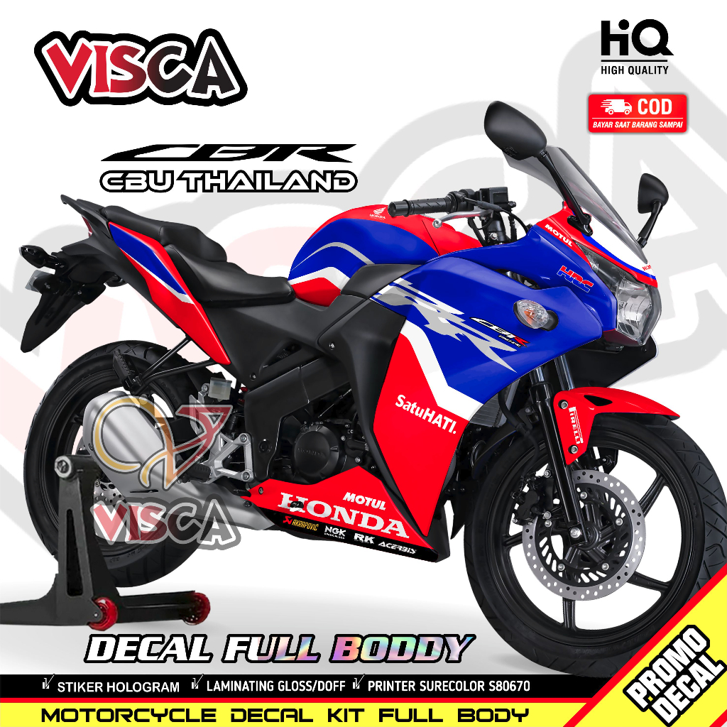 Decal Cbr 150R Cbu Thailand Full Body Striping Cbr 150r Cbu Thailand Stiker Cbr 150r Cbu Thailand HR