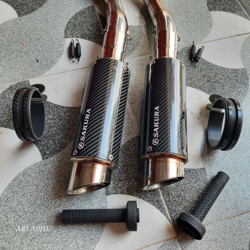 knalpot SAKURA AR13 carbon original ALL NEW R15 VVA V3 V4 fullsystem