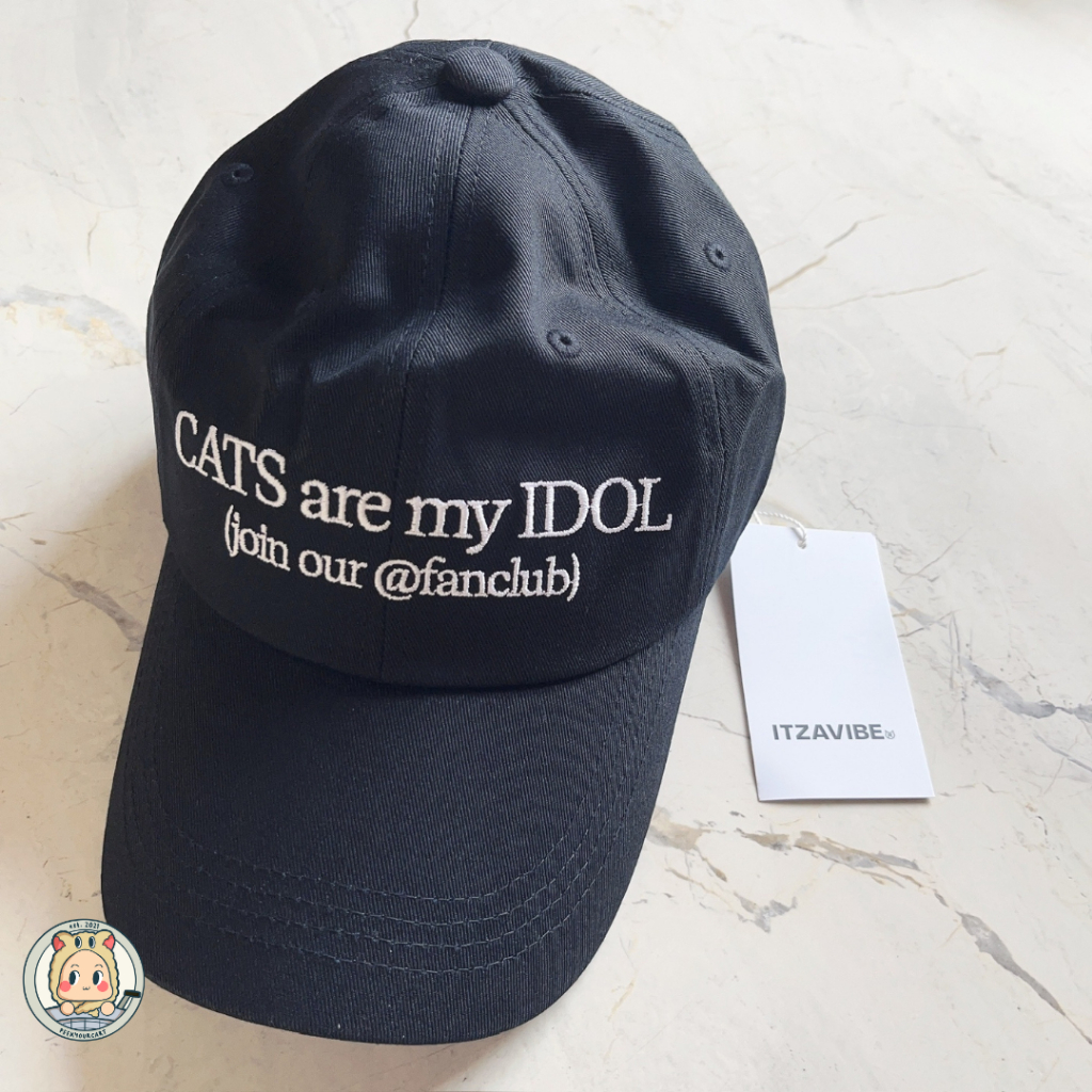 [READY INA] Itzavibe Cats Are My Idol Cap Black Original | Itz A Vibe NCT Dream Jaemin