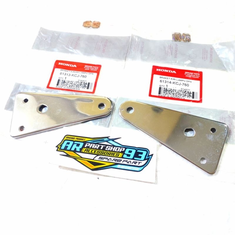 KUPINGAN KUPING BRACKET DUDUKAN LAMPU DEPAN TIGER LAMA KCJ ORIGINAL NEW HONDA 100%