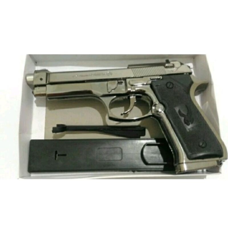 Cod Korek Api model Pistol Asli Baretta Free Sarung Bagus murah