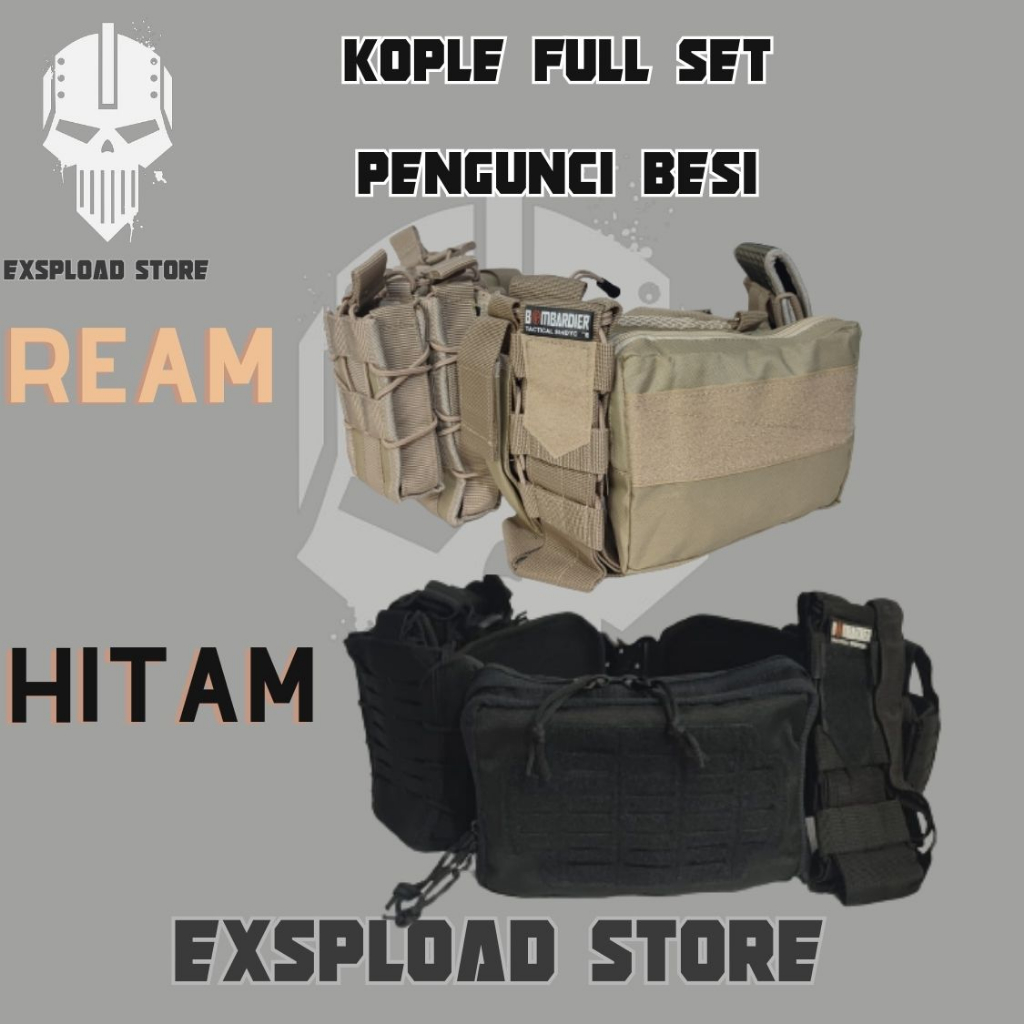 Kopel Set Tactical | Kopel Set Lengkap | Kopel Set Full Aksesoris | Kopel Set TNI | Kopelset Tactica