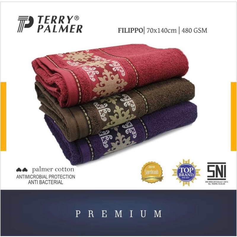 [1 PCS] Terry Palmer Premium / Handuk Mandi 70 x 140cm