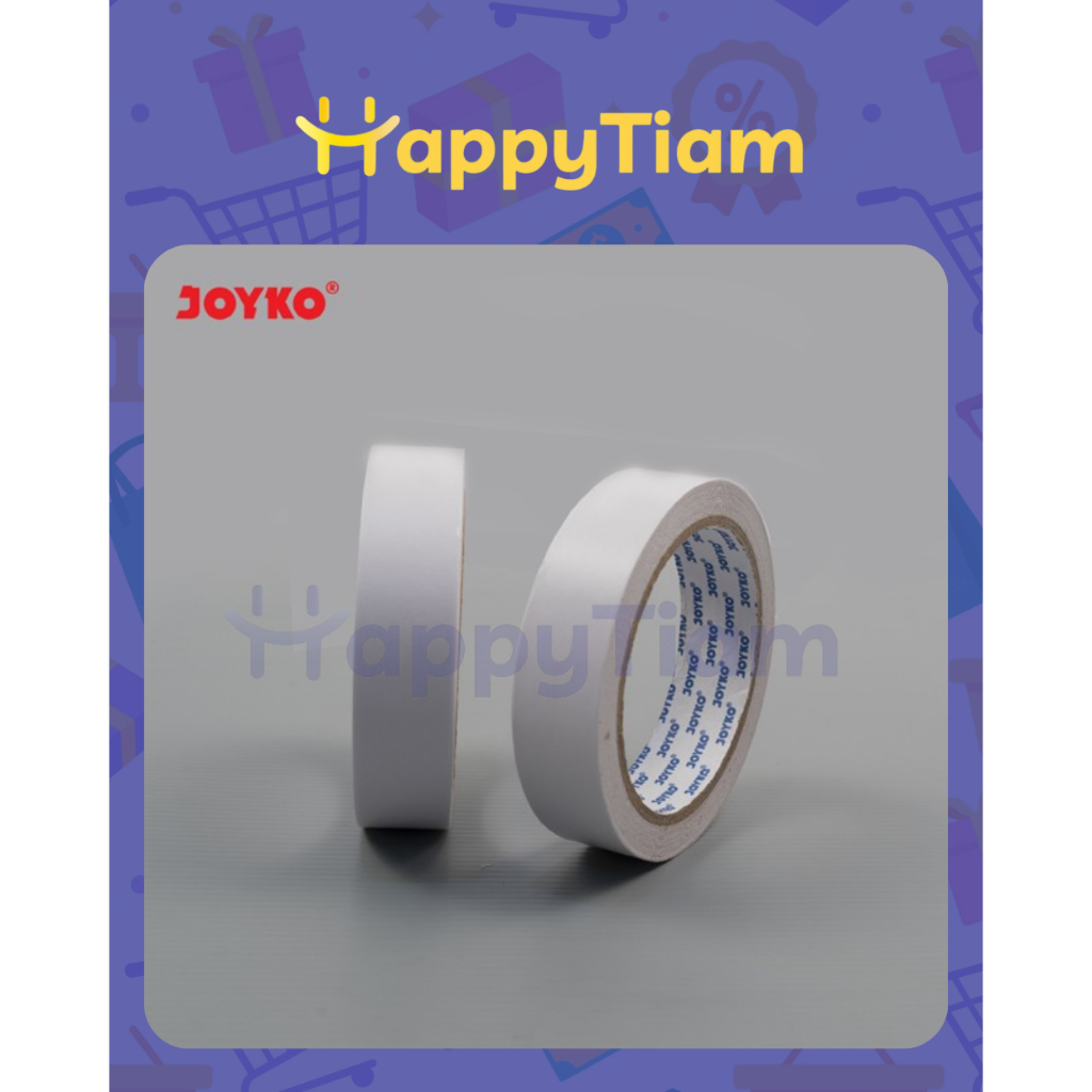 

DOUBLE TAPE 1" SIDED PEREKAT 2 SISI JOYKO 24 mm x 15 Yard ~ LEM LENGKET PANJANG ISOLASI LAKBAN