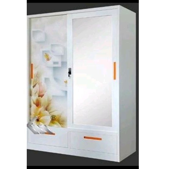 Lemari Pakaian Full Besi Pintu Sliding - Star Meuble Semarang