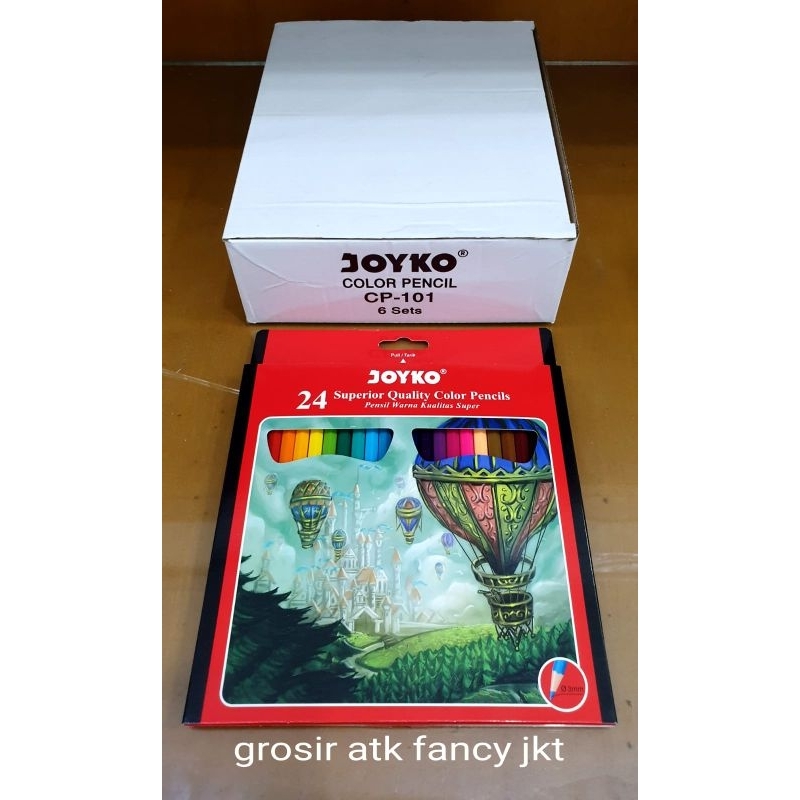 

CP 101 Pensil 24 Warna Joyko CP-101 Panjang ( dus merah ) Superior Quality Hexagonal Grip CP101