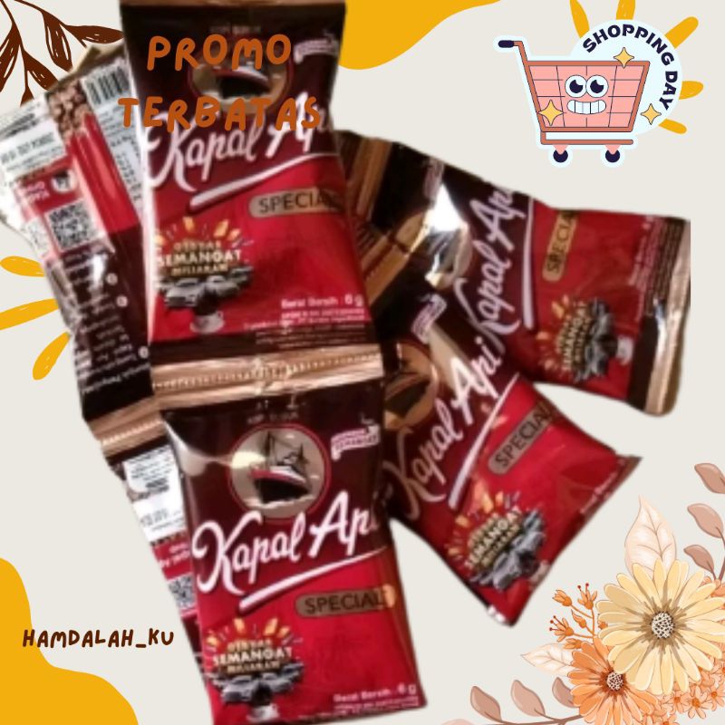 

kopi Kapal api bubuk kemasan 6gr renceng isi 10 sachet