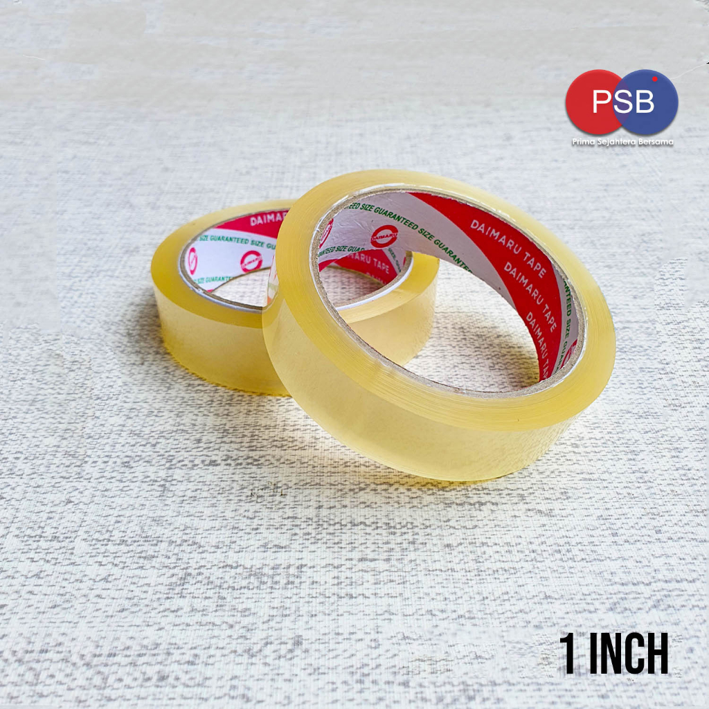 

Lakban Bening Daimaru 1 inch 72 yard / isolasi / Daimaru Tape