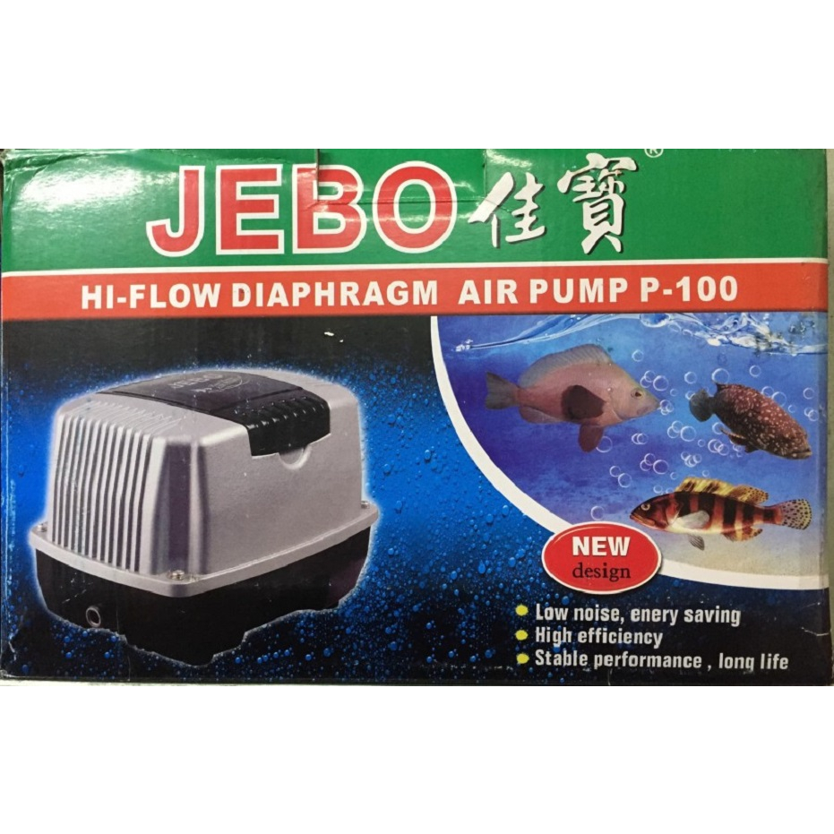 Jebo P100 Pompa Udara Kolam Ikan Aerator Air Pump hi flow Jebo P 100