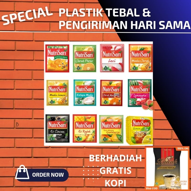 

nutrisari minuman segara aneja rasa sachet 14 gram 1 sacher