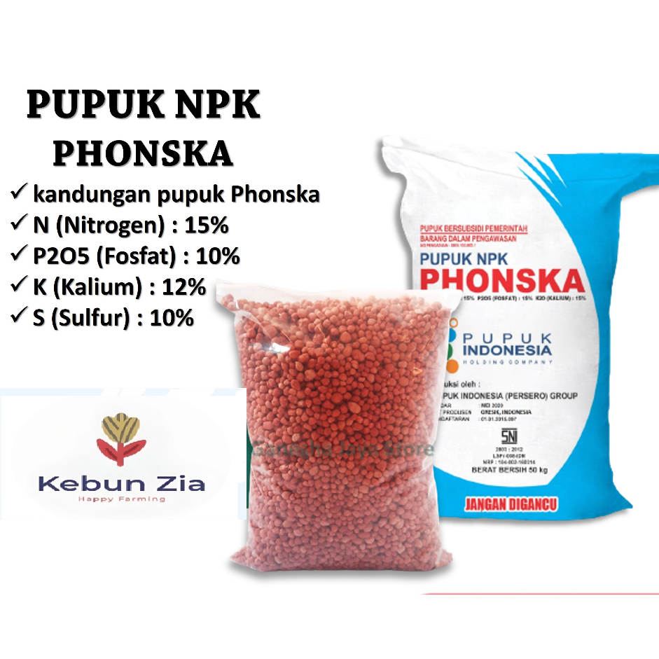 Pupuk NPK PONSKA 151515 kemasan repacking 50 gram