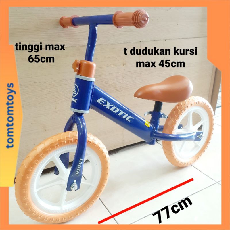 Exotic BALANCE BIKE Sepeda Anak tanpa pedal Ride on Bike