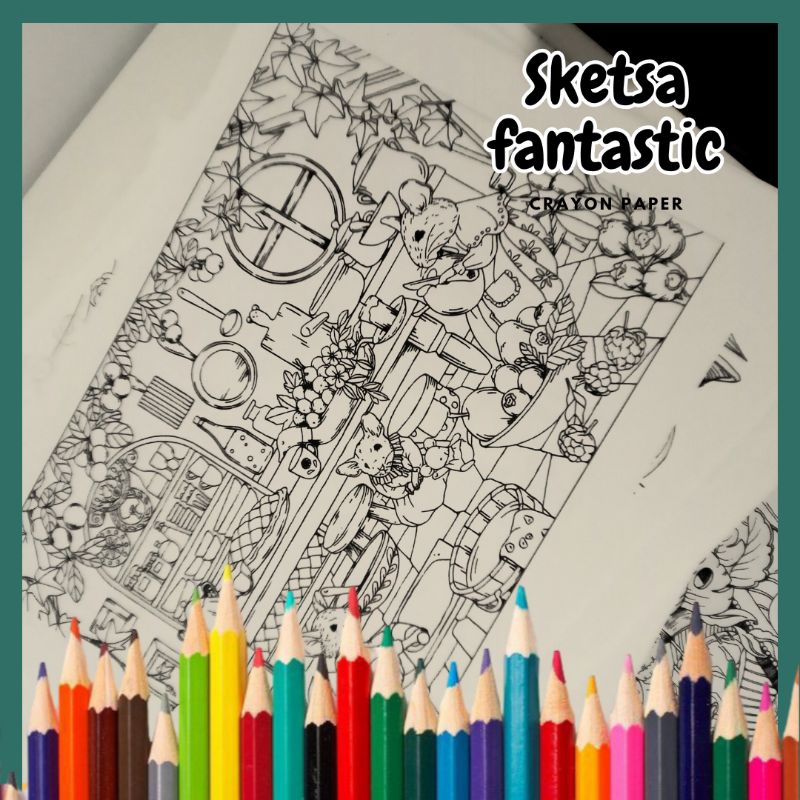 

Fantastic Sketch - Lembaran Mewarnai Isi 50 Kertas A4 80 Gsm