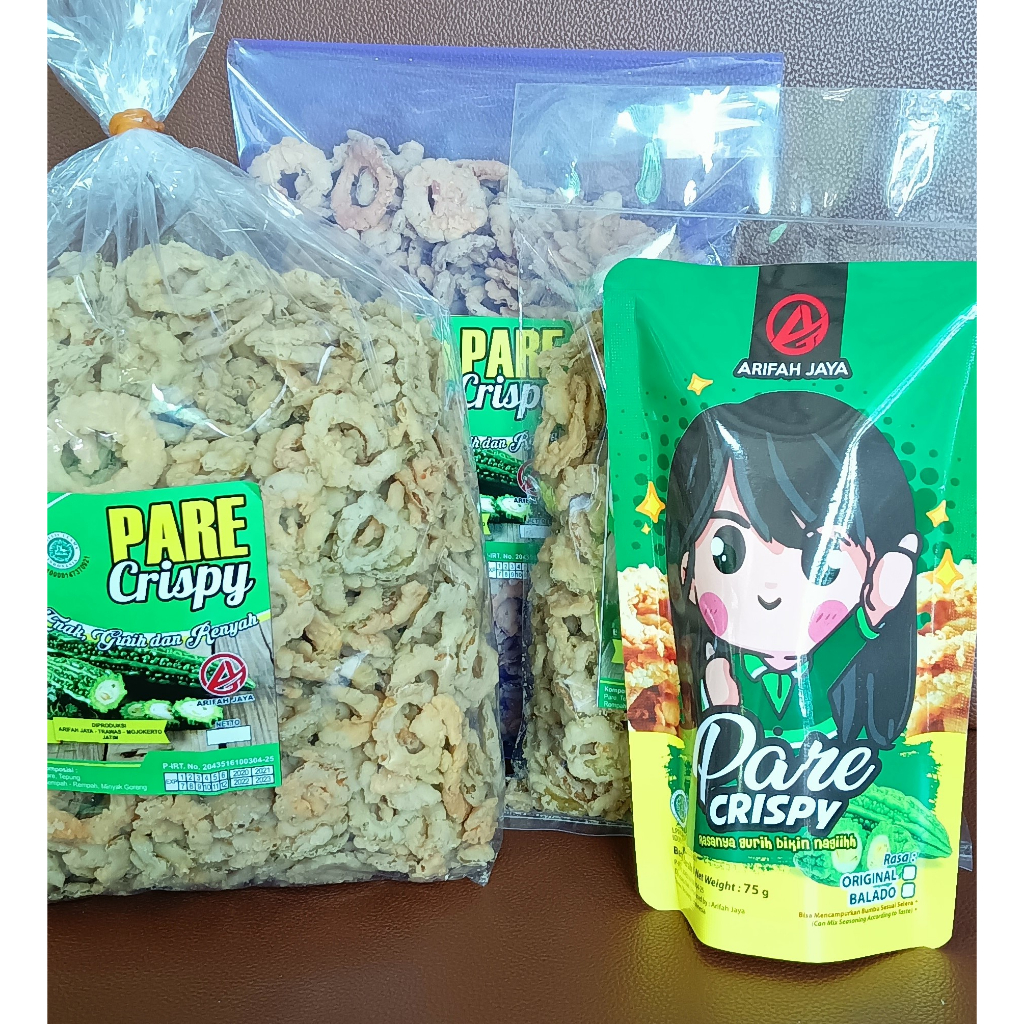 

keripik sayur pare renyah kriuk pare crispy anti minyak dengan proses spinnering murah tanpa bahan pengawet 1 kg 1000 gr