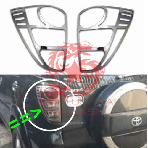 Garnish chrome lampu belakang mobil RUSH TERIOS lama old 2008 - 2011