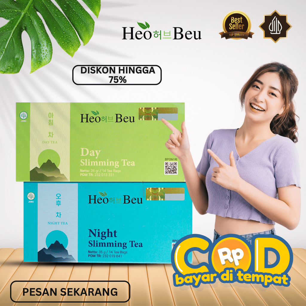 

HEO BEU SLIMMING TEA REKOMENDASI MINUMAN DIET HERBAL KOREA ASLI 100% ORIGINAL BPOM DAY & NIGHT BERHOLOGRAM