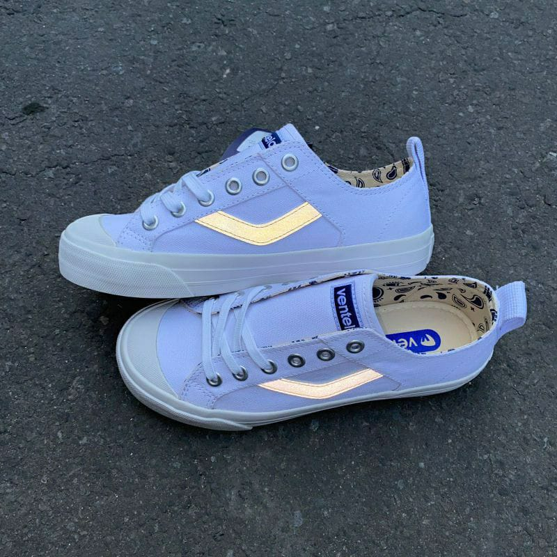 Ventela Reborn Original Sepatu White Low Bisa Nyala