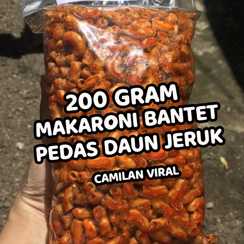 

Makaroni Bantet - Makaroni Pedas Daun Jeruk - Makaroni Bantet Khas Bandung 200 Gram