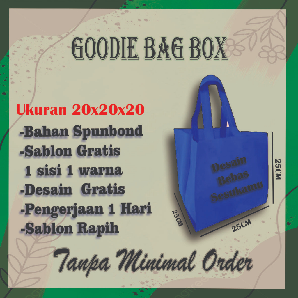 

Goodie Bag Box Nasi 25x25x25 | Tas Box Nasi 25x25x25