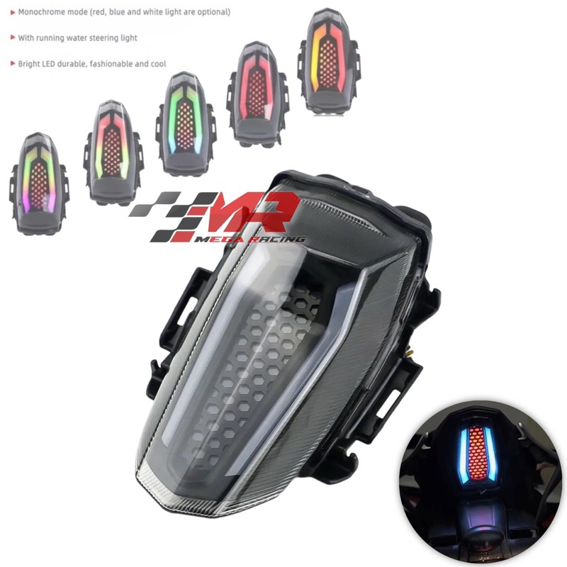 LAMPU STOP R15V3  R15V4 NEW MODEL WD113 RGB MULTICOLOR MATA GABAN  STOPLAMP REM BELAKANG R15 V3  R15