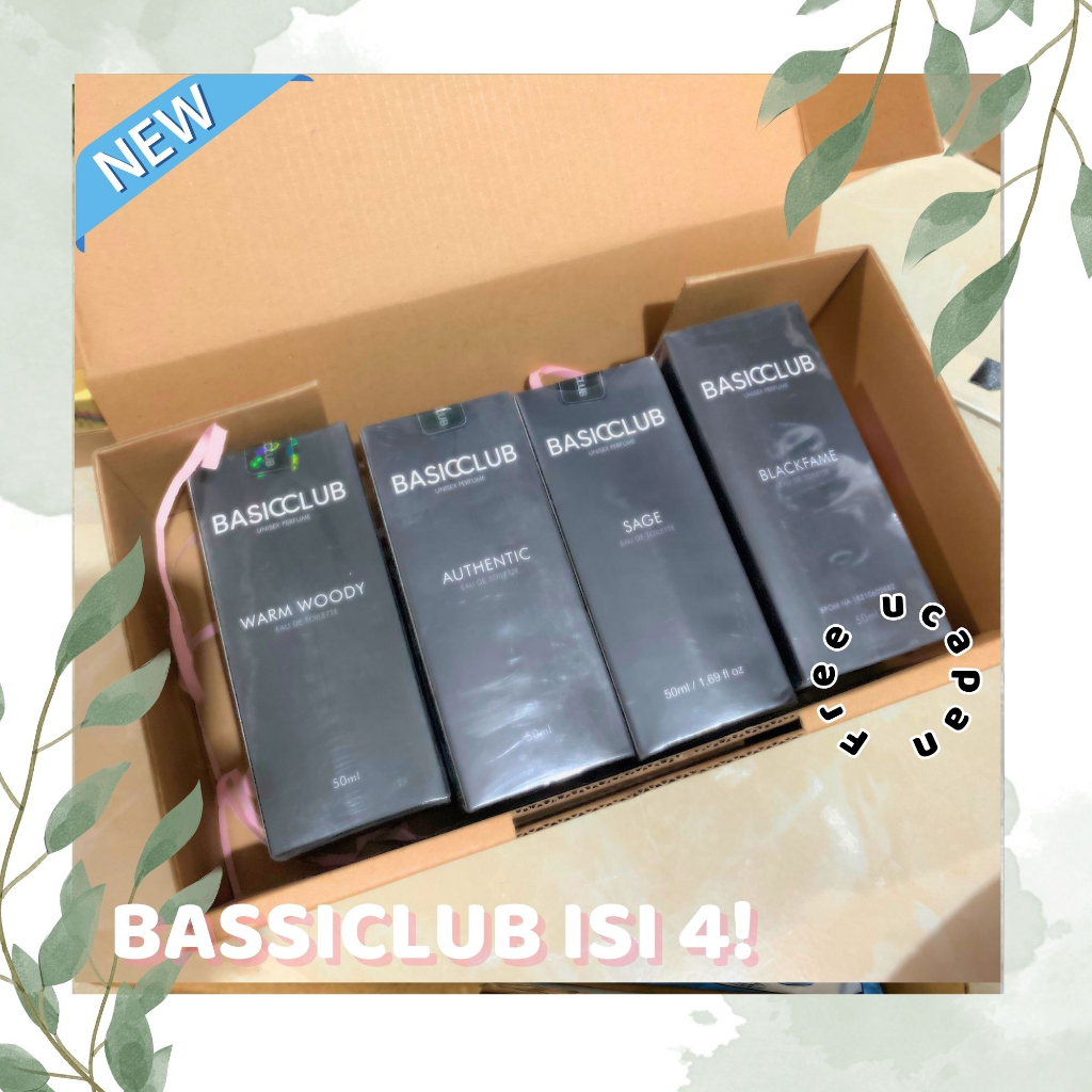 

NEW HAMPERS BOX GIFT BOX PARFUM BASICLUB UNISEX BOTOL 50ml