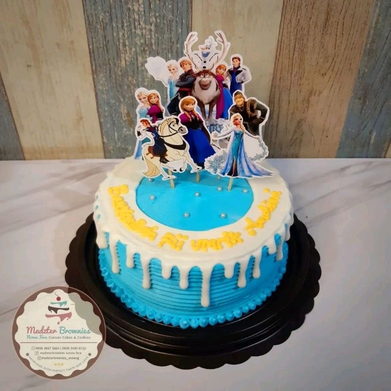 

kue ulang tahun frozen /tart enak malang / tart brownies malang