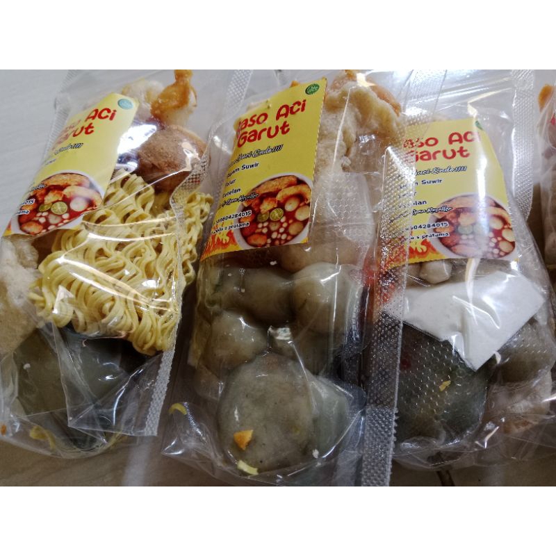 

Baso Aci garut bakso aci endul instan lada ayam suwir pedas mantulb