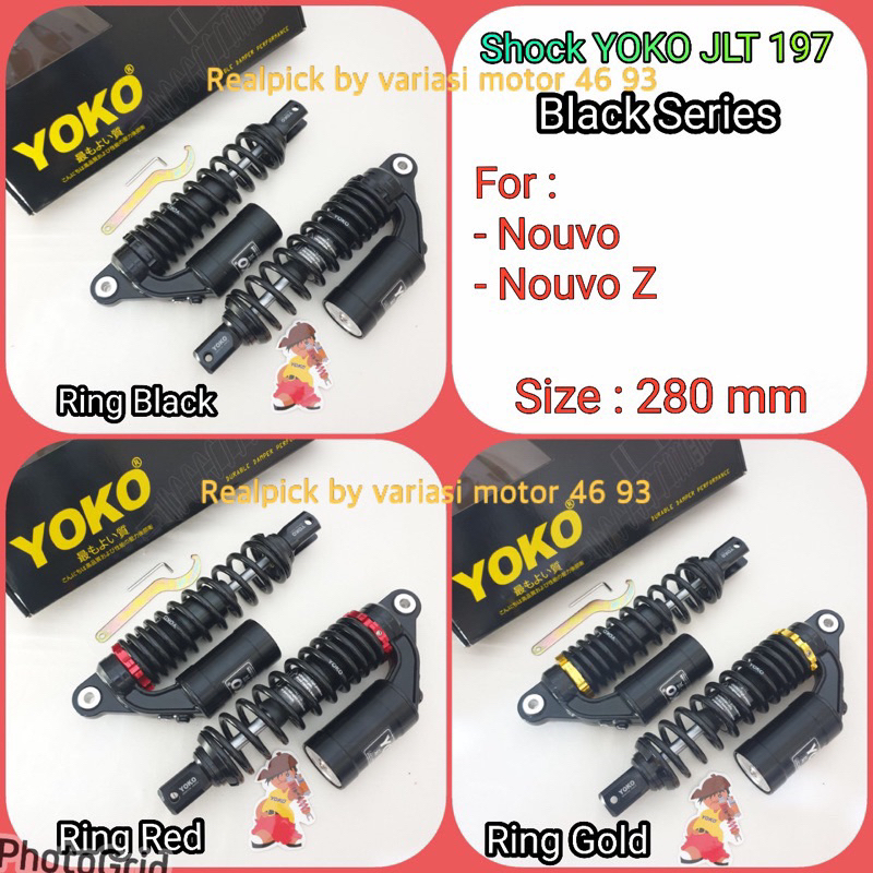 Shock belakang matic nouvo z / nouvo lele 280mm original YOKO