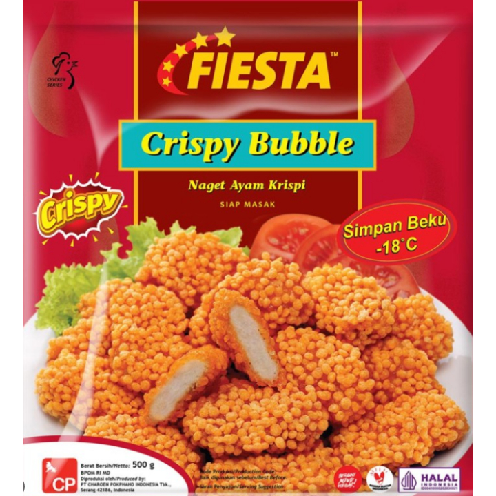 

Fiesta Chicken Nugget Crispy Bubble 400gram