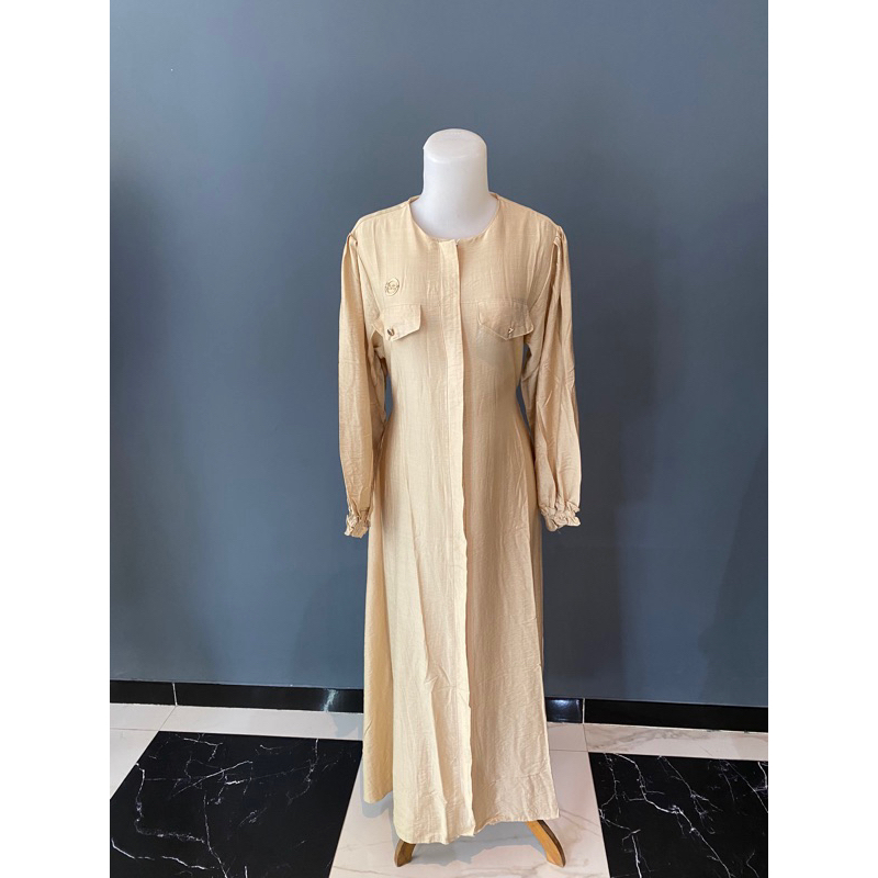 Gamis polo linen-gamis model terbaru 2023