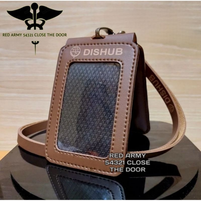 

ID Card Holder Tali Lanyard Name Tag Logo DISHUB Model Lipat