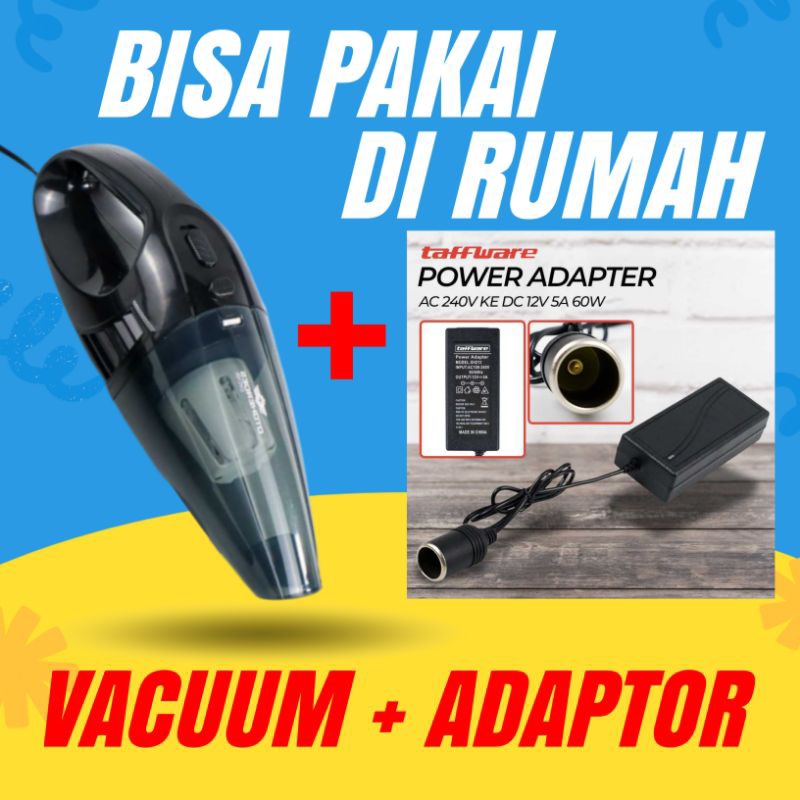 Vacuum Cleaner Mobil Portable Vakum Clener Rumah Penyedot Debu Original Daya Hisap Kuat 12V 120W