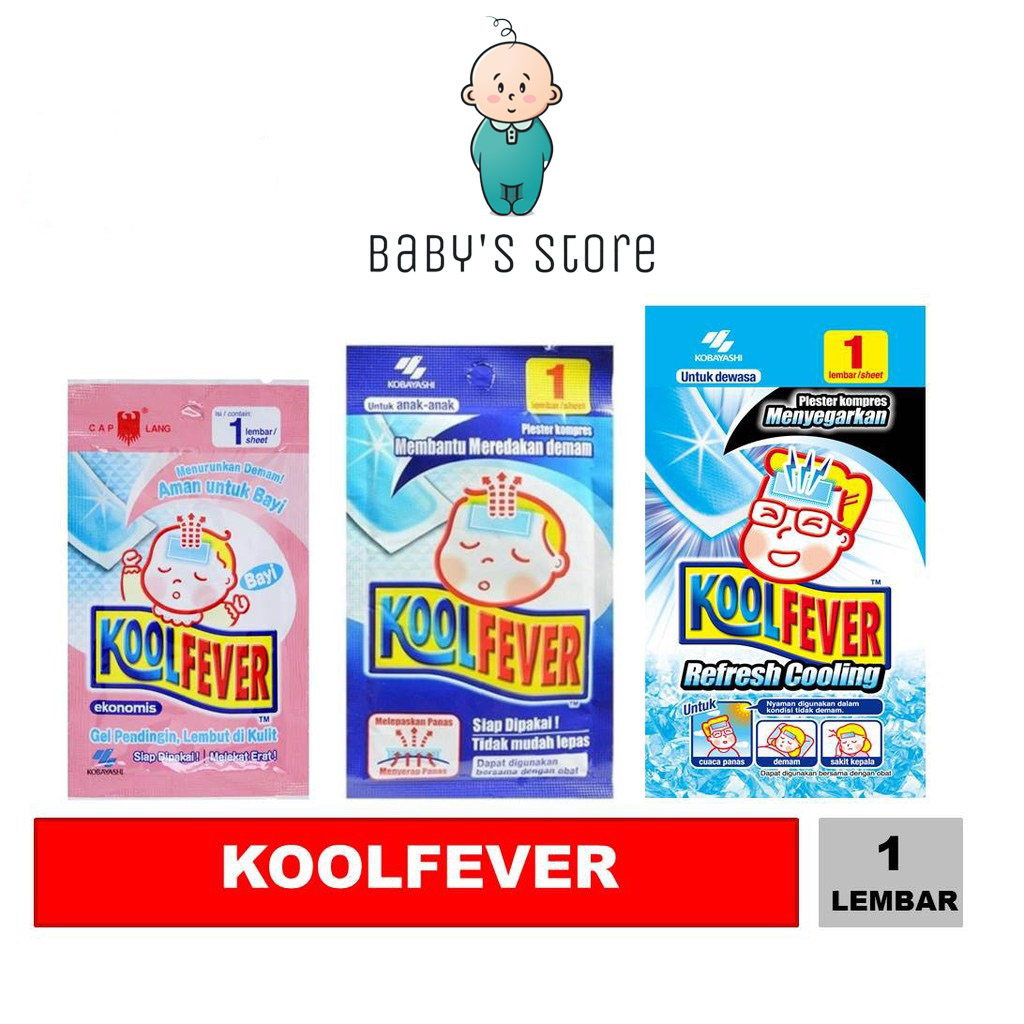 Kool Fever Bayi/Anak/Dewasa 1pcs - Plester Kompres - Kompres Anak