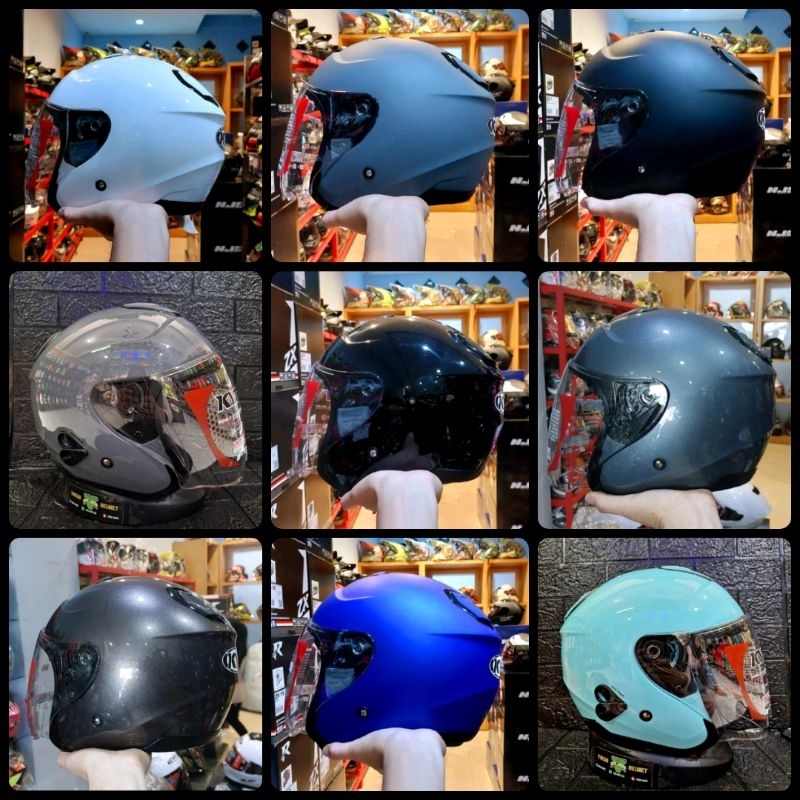 KYT HELM KYOTO SOLID GUNMETAL ORIGINAL