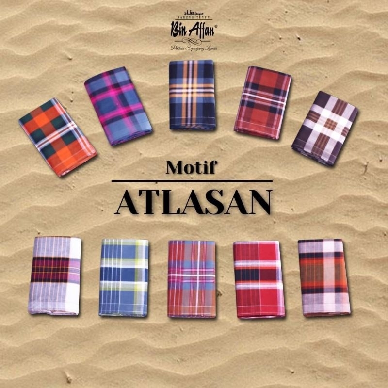 SARUNG TENUN DEWASA BIN AFFAN MOTIF ATLASAN SARUNG TENUN KWALITAS ORIGINAL. [GROSIR/ECER MURAH]